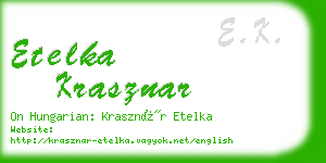 etelka krasznar business card